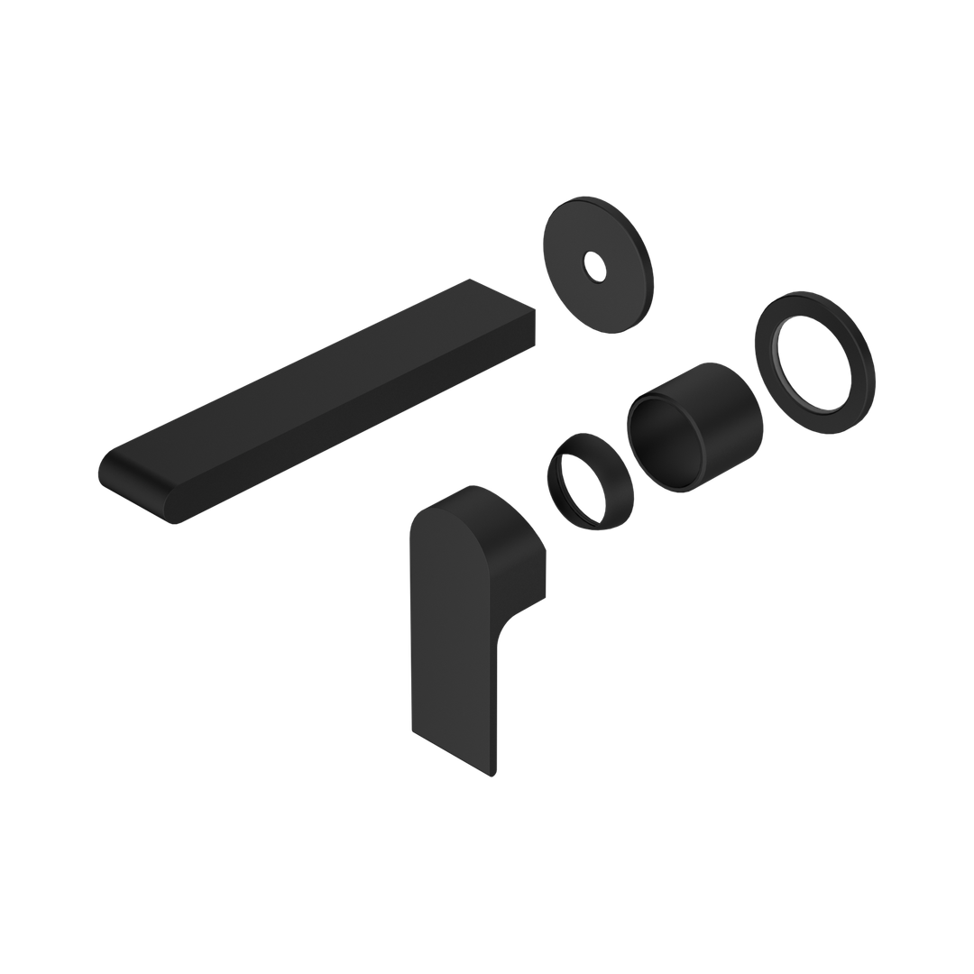 Nero Bianca Wall Basin/Bath Mixer Separate Back Plate 187Mm Trim Kits Only Matte Black