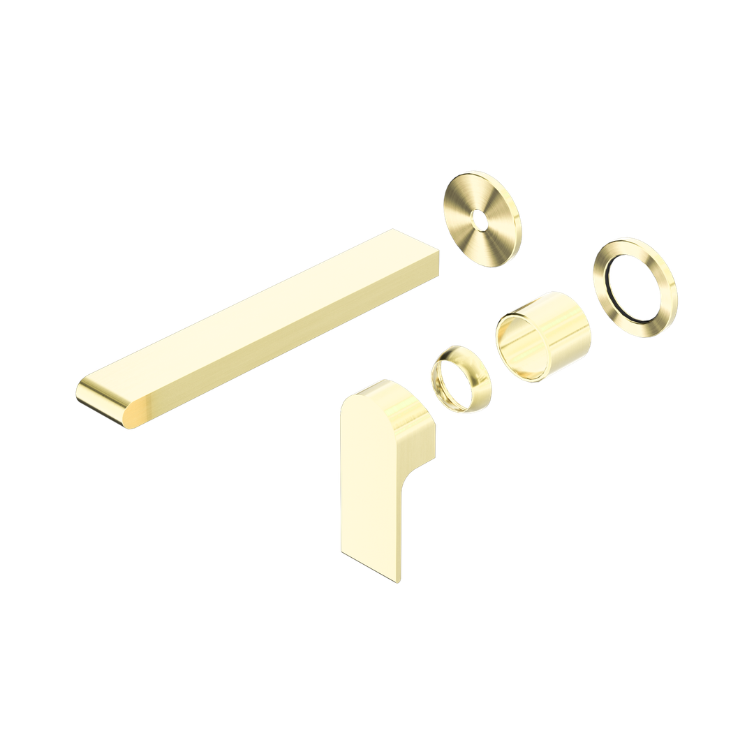 Nero Bianca Wall Basin/Bath Mixer Separate Back Plate 230Mm Trim Kits Only Brushed Gold