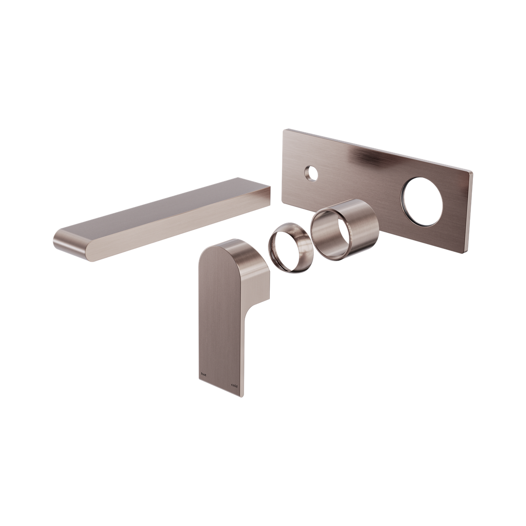Nero Bianca Wall Basin/Bath Mixer 187Mm Trim Kits Only Brushed Bronze
