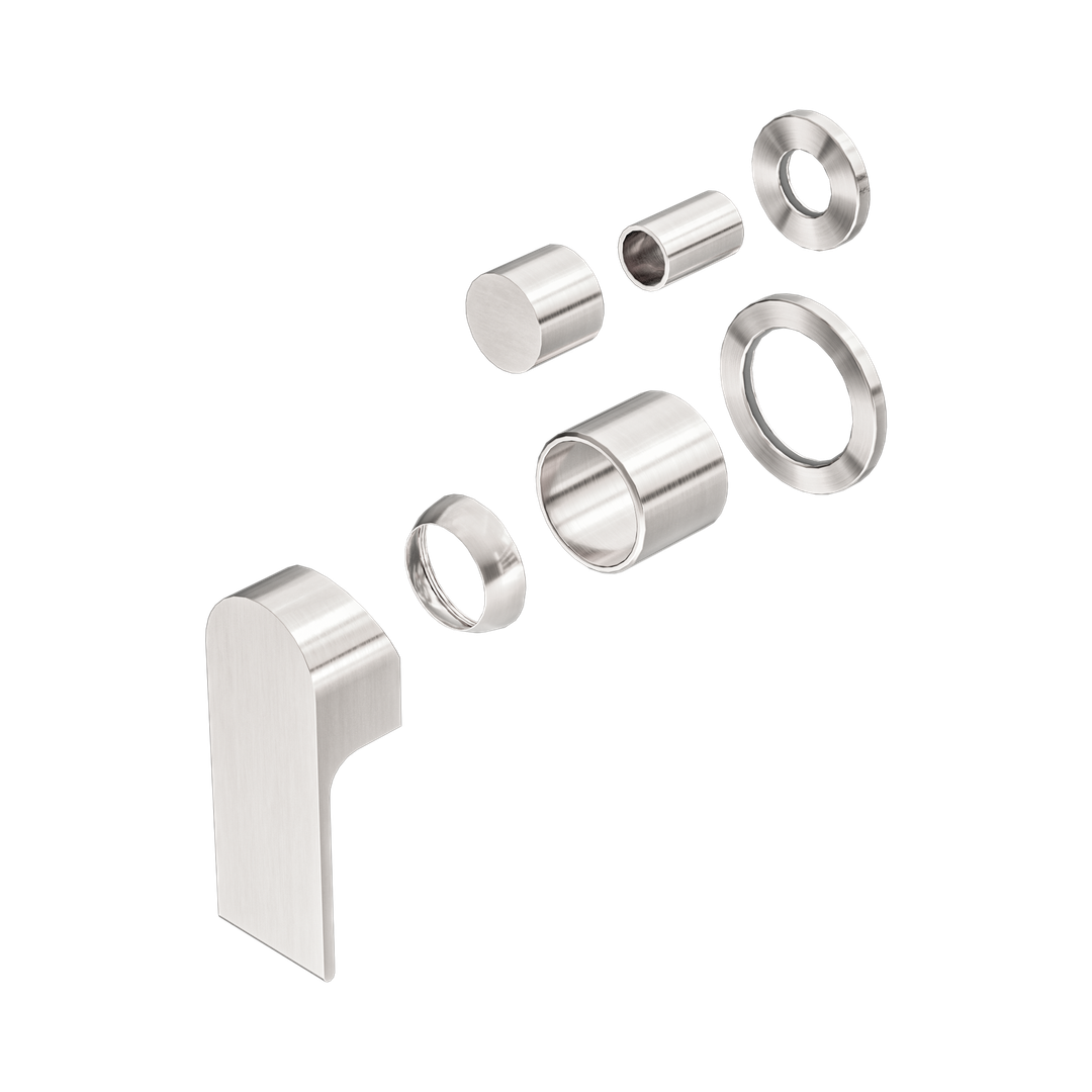 Nero Bianca Shower Mixer With Diverter Separate Back Plate Trim Kits Only Brushed Nickel