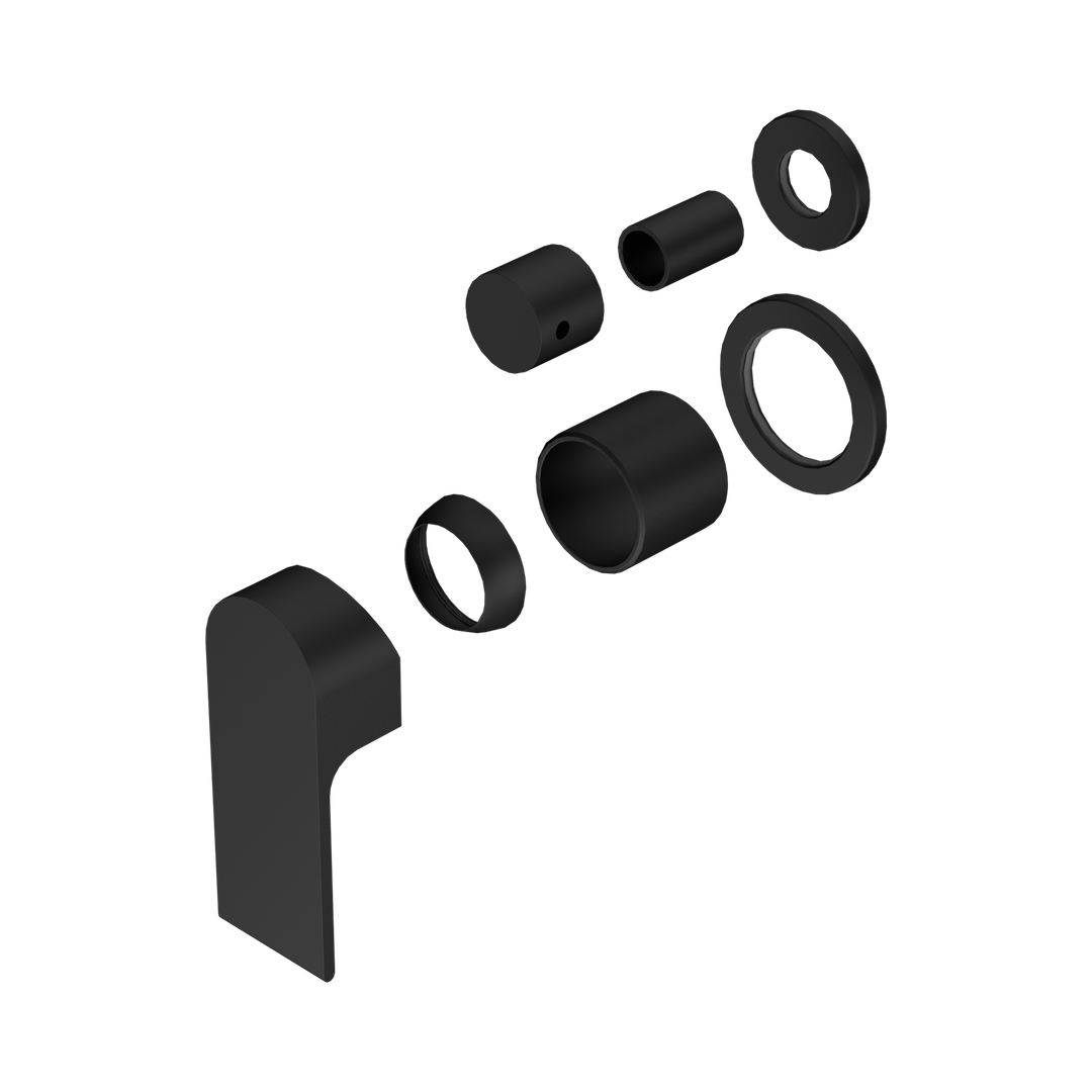 Nero Bianca Shower Mixer With Diverter Separate Back Plate Trim Kits Only Matte Black