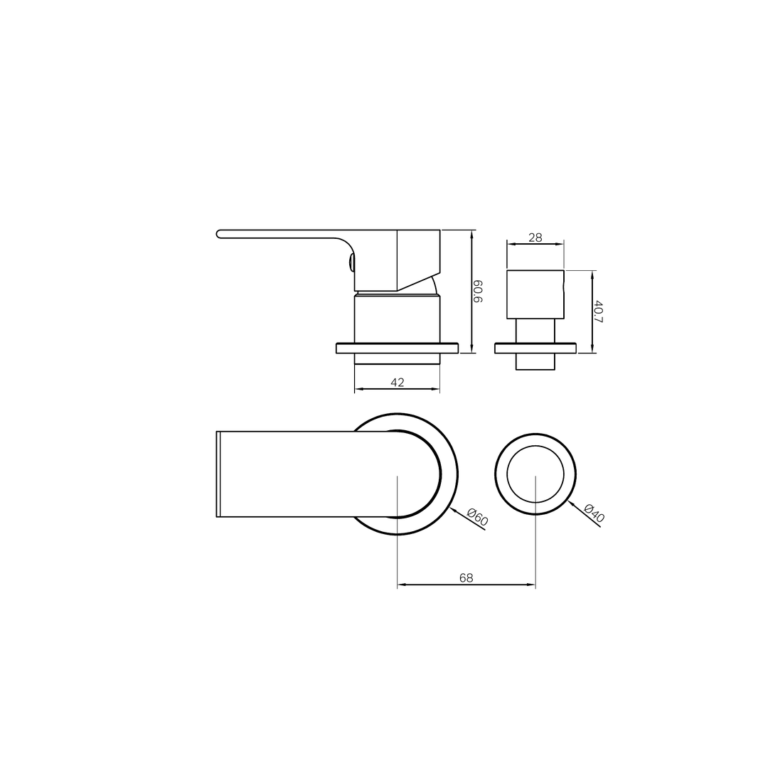 Nero Bianca Shower Mixer With Diverter Separate Back Plate Trim Kits Only Chrome