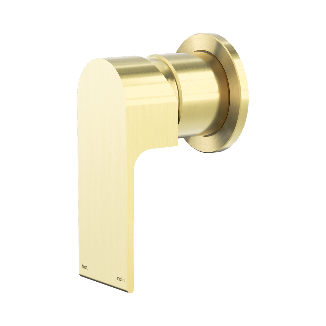 Nero Bianca Shower Mixer 60mm Plate Brushed Gold