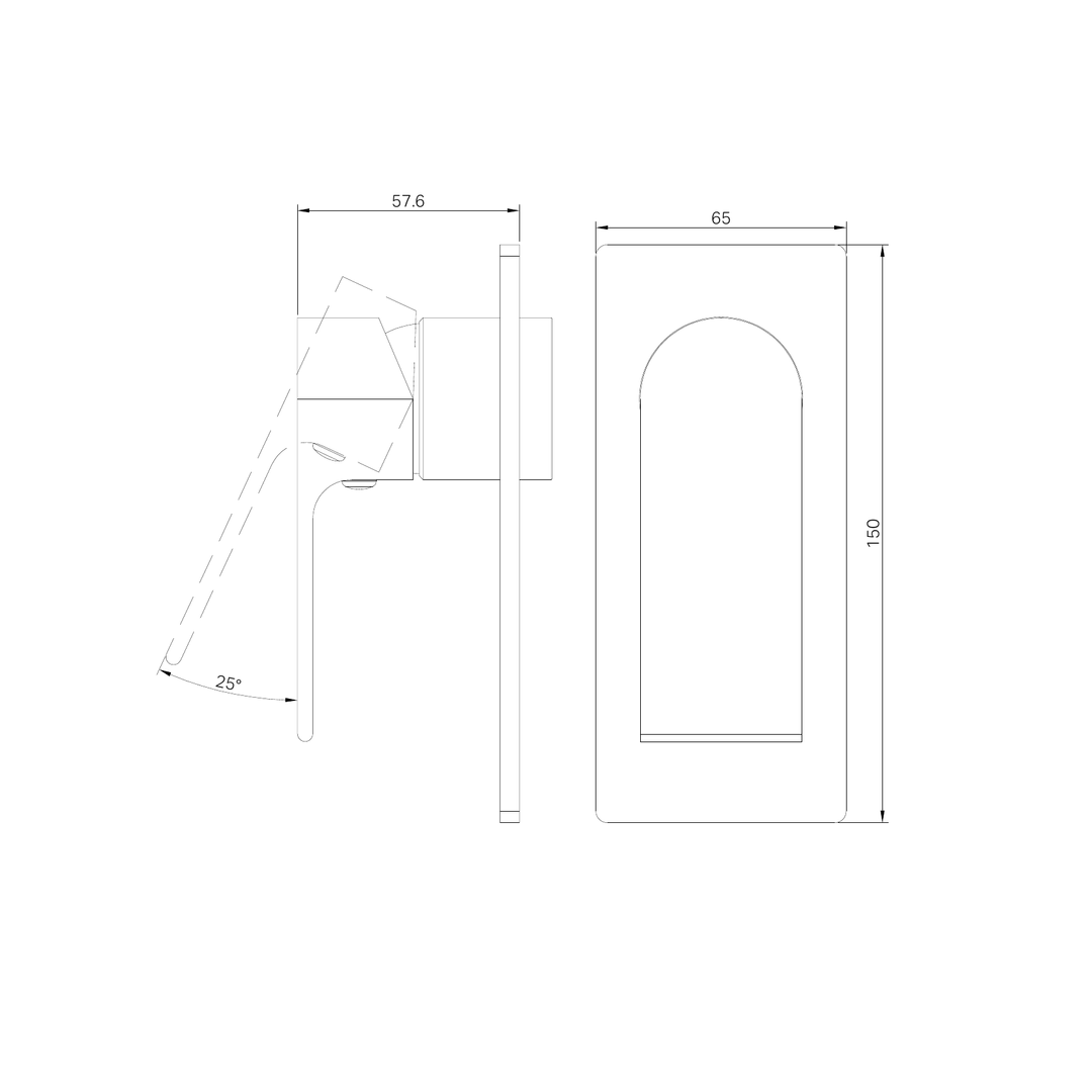 Nero Bianca Shower Mixer Trim Kits Only Chrome