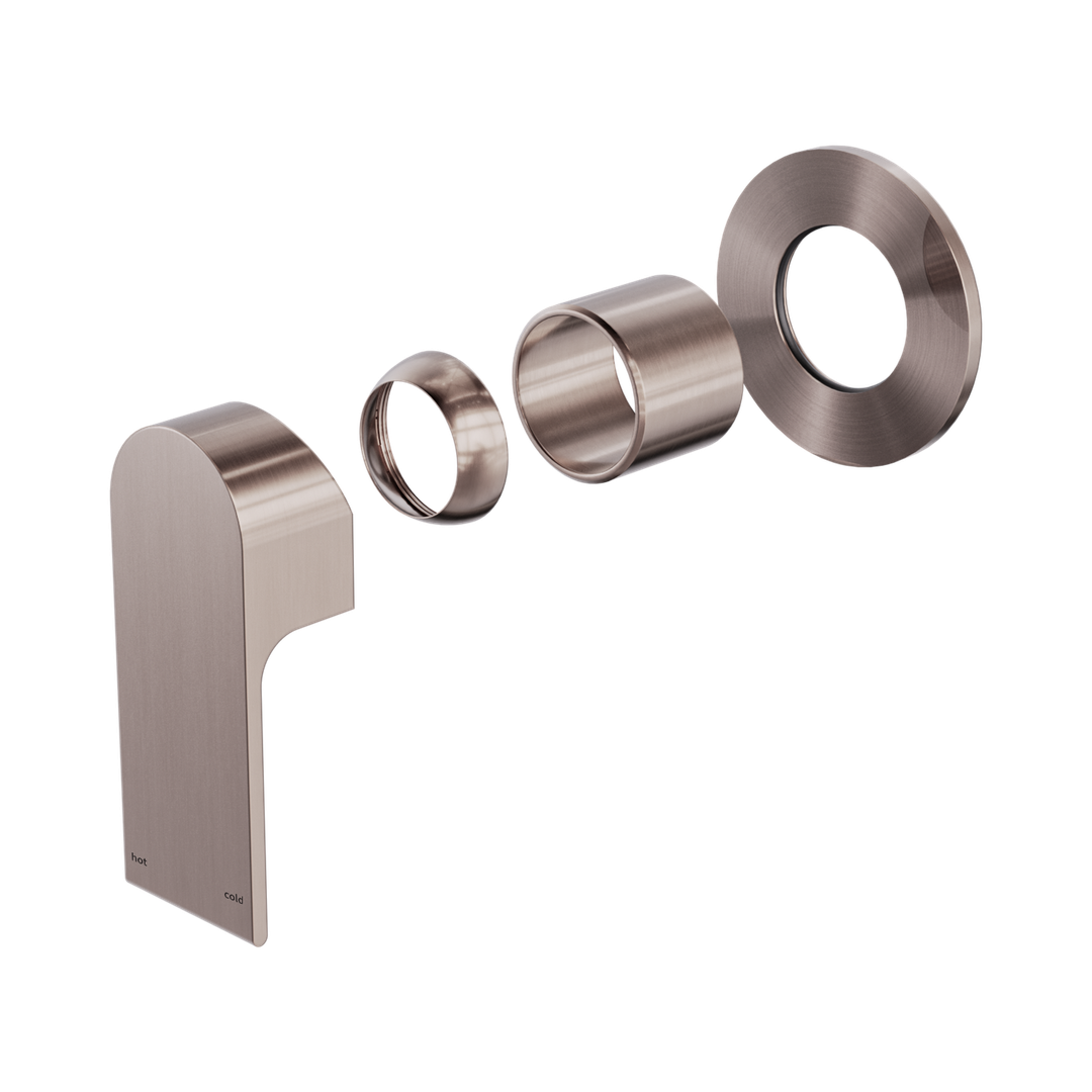 Nero Bianca Shower Mixer 80Mm Plate Trim Kits Only Brushed Bronze