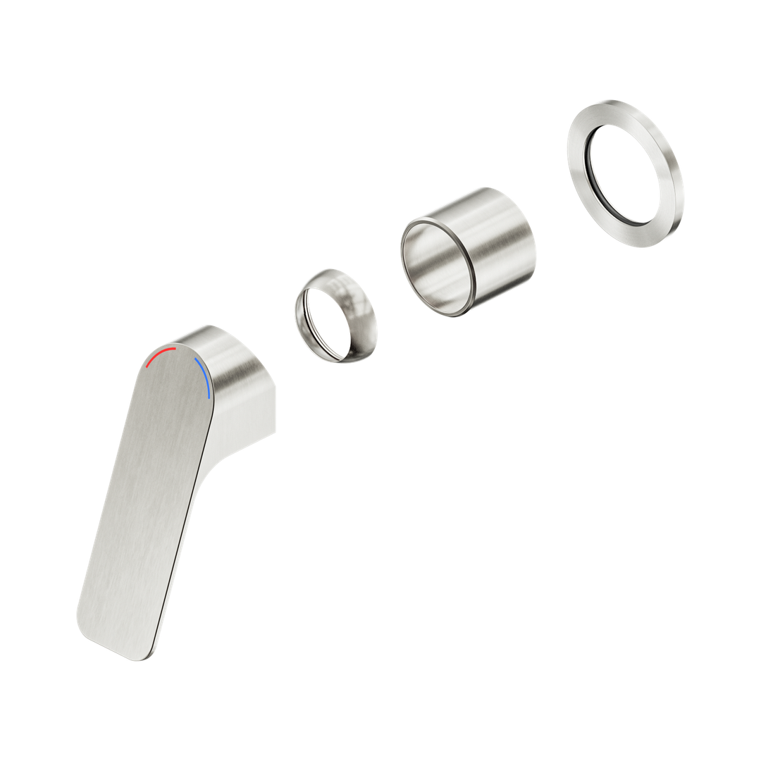 Nero Bianca Care Shower Mixer 60Mm Plate Trim Kits Only Brushed Nickel