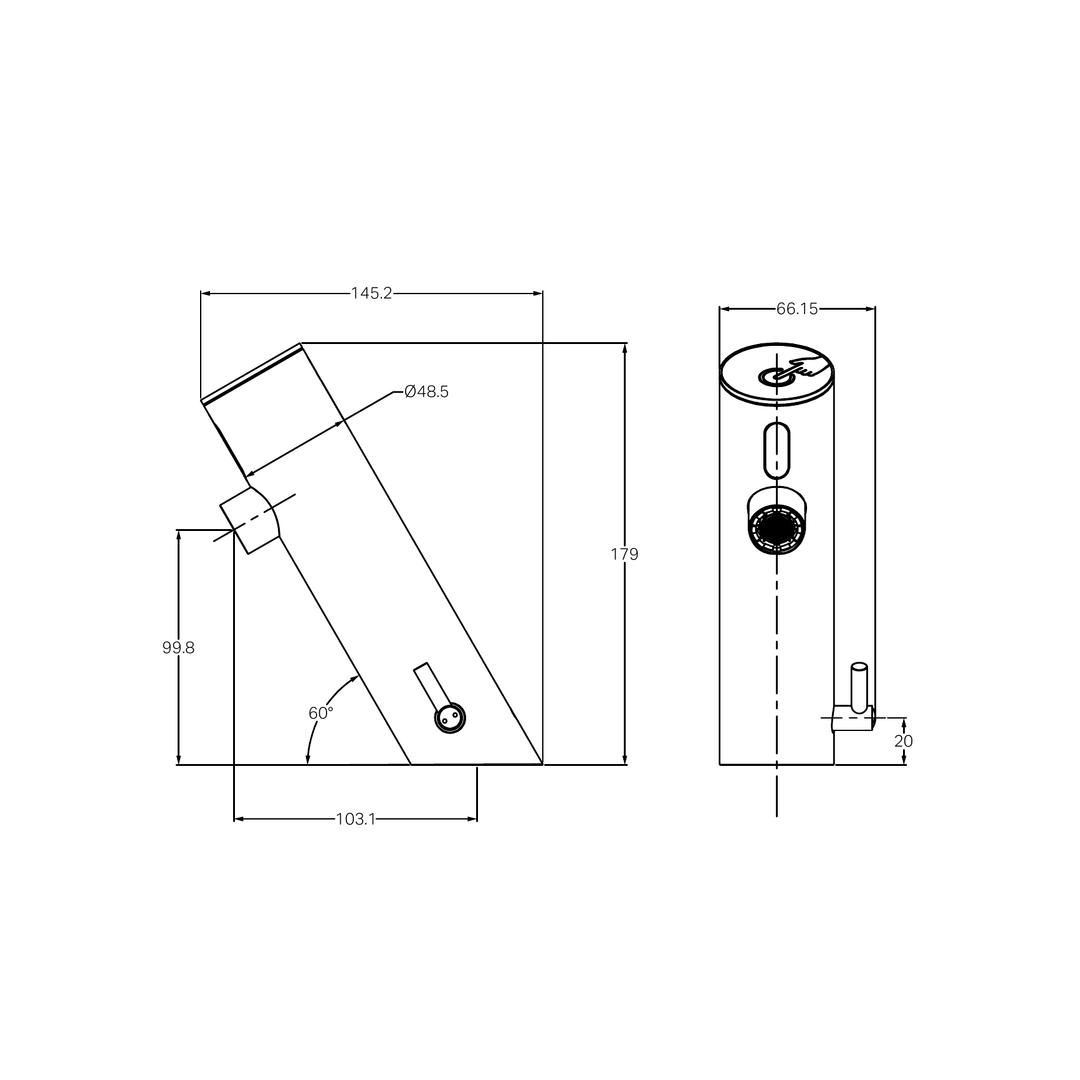 Nero Commercial Sensor Mixer Pvd Black