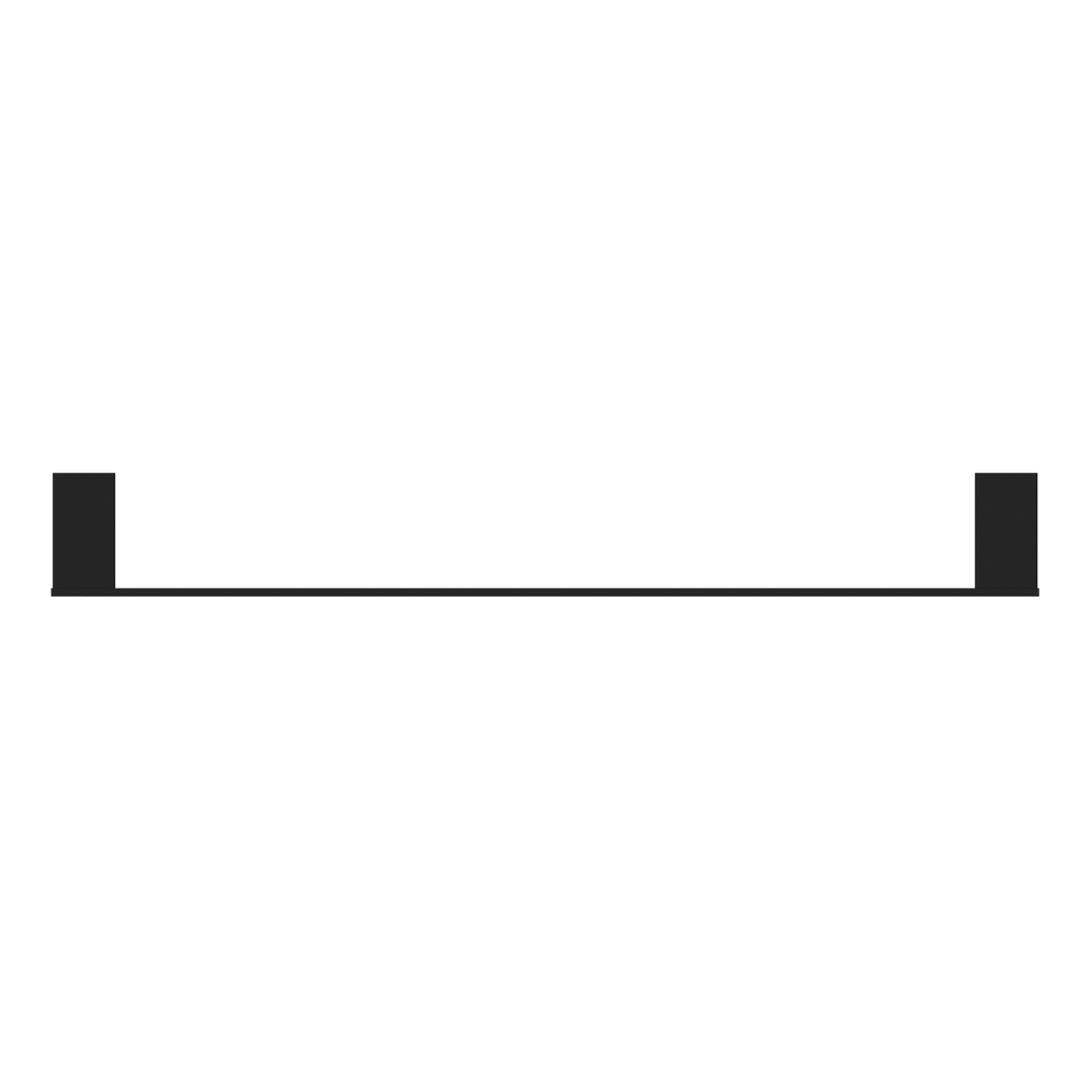 Nero Celia 600Mm Single Towel Rail Matt Black