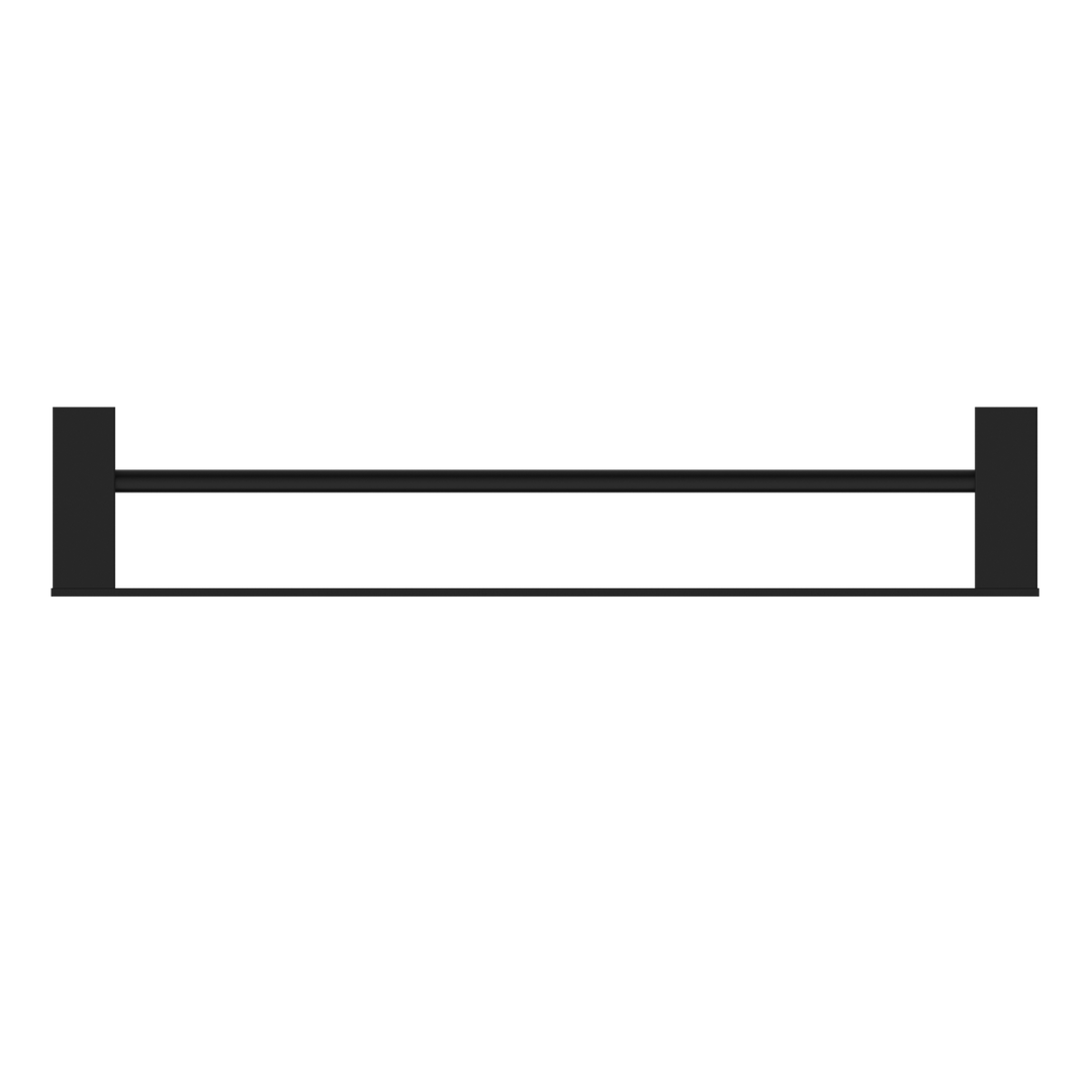 Nero Celia 600Mm Double Towel Rail Matt Black