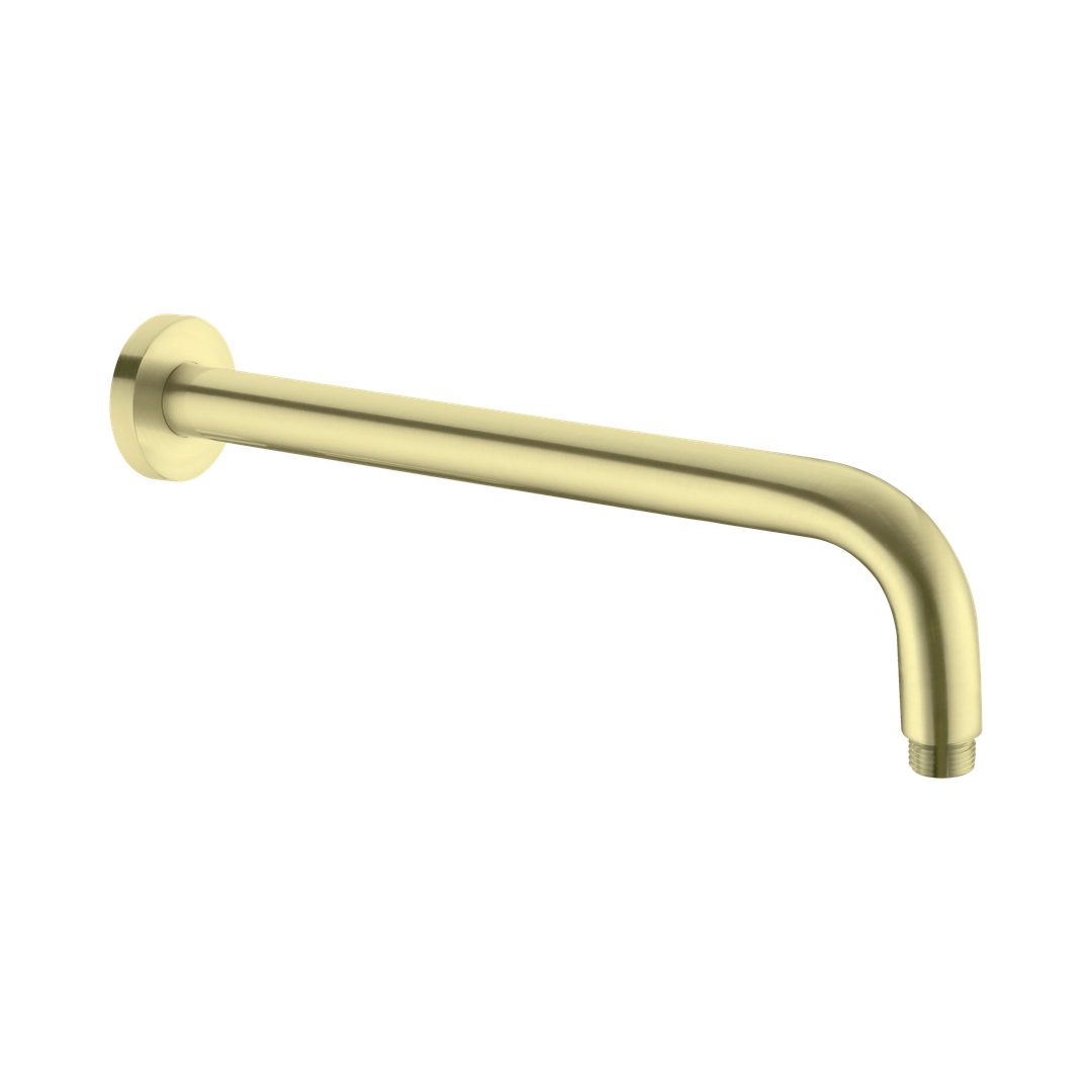 Nero Round Shower Arm 500mm Brushed Gold