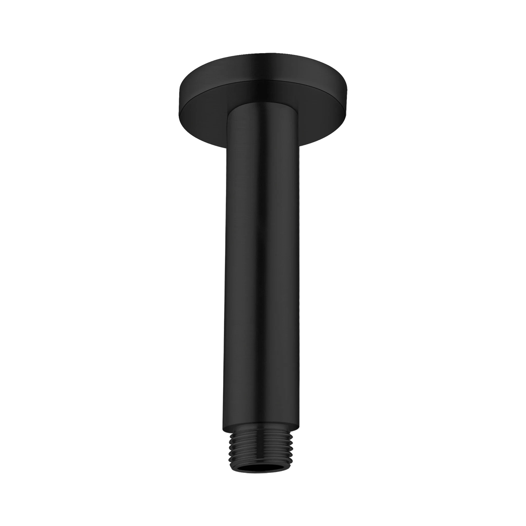 Nero Round Ceiling Arm 100Mm Length Matte Black