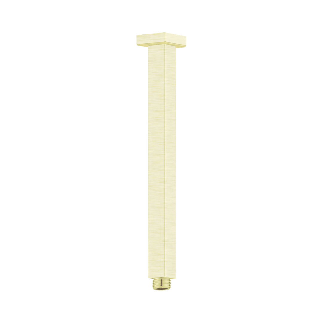 Nero Square Ceiling Arm 300Mm Length Brushed Gold