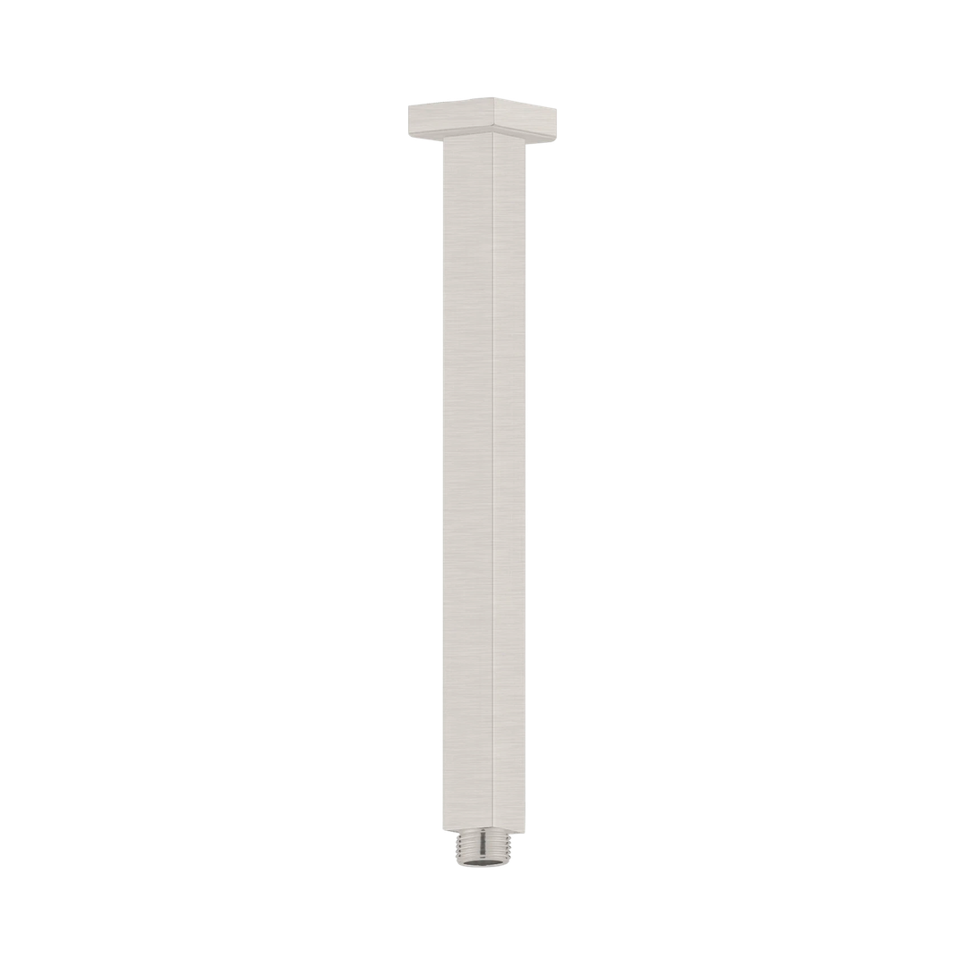 Nero Square Ceiling Arm 300Mm Length Brushed Nickel