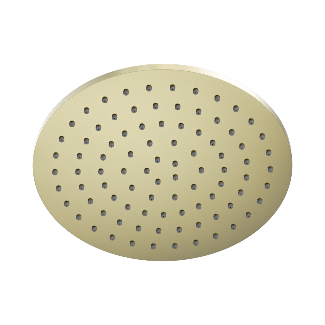 Nero 250Mm Round Metal Shower Head Ii Brushed Gold