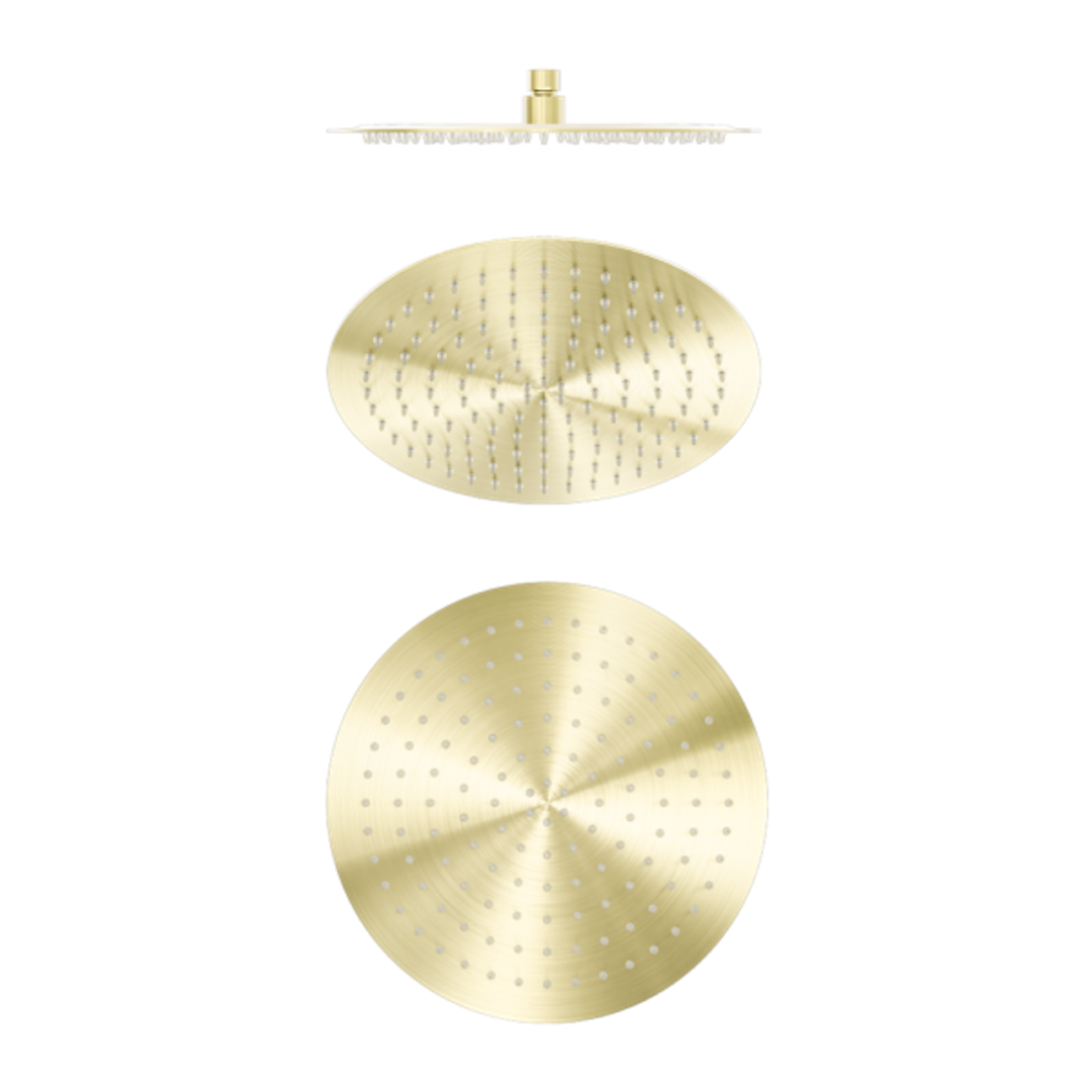 Nero Zen Stainless Steel 300Mm Round Shower Head Brushed Gold