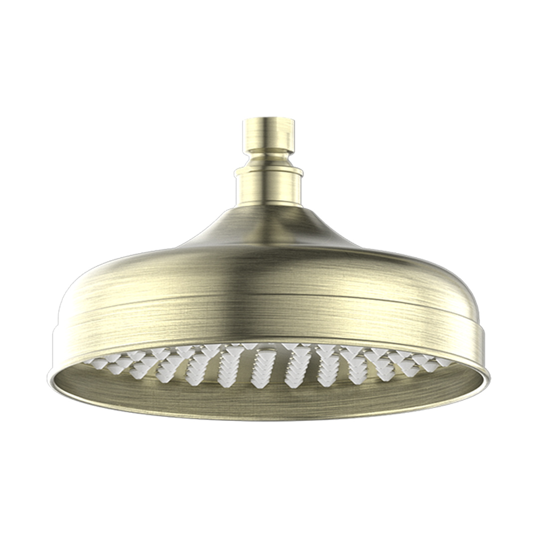 NERO YORK 200MM SHOWER HEAD AGED BRASS