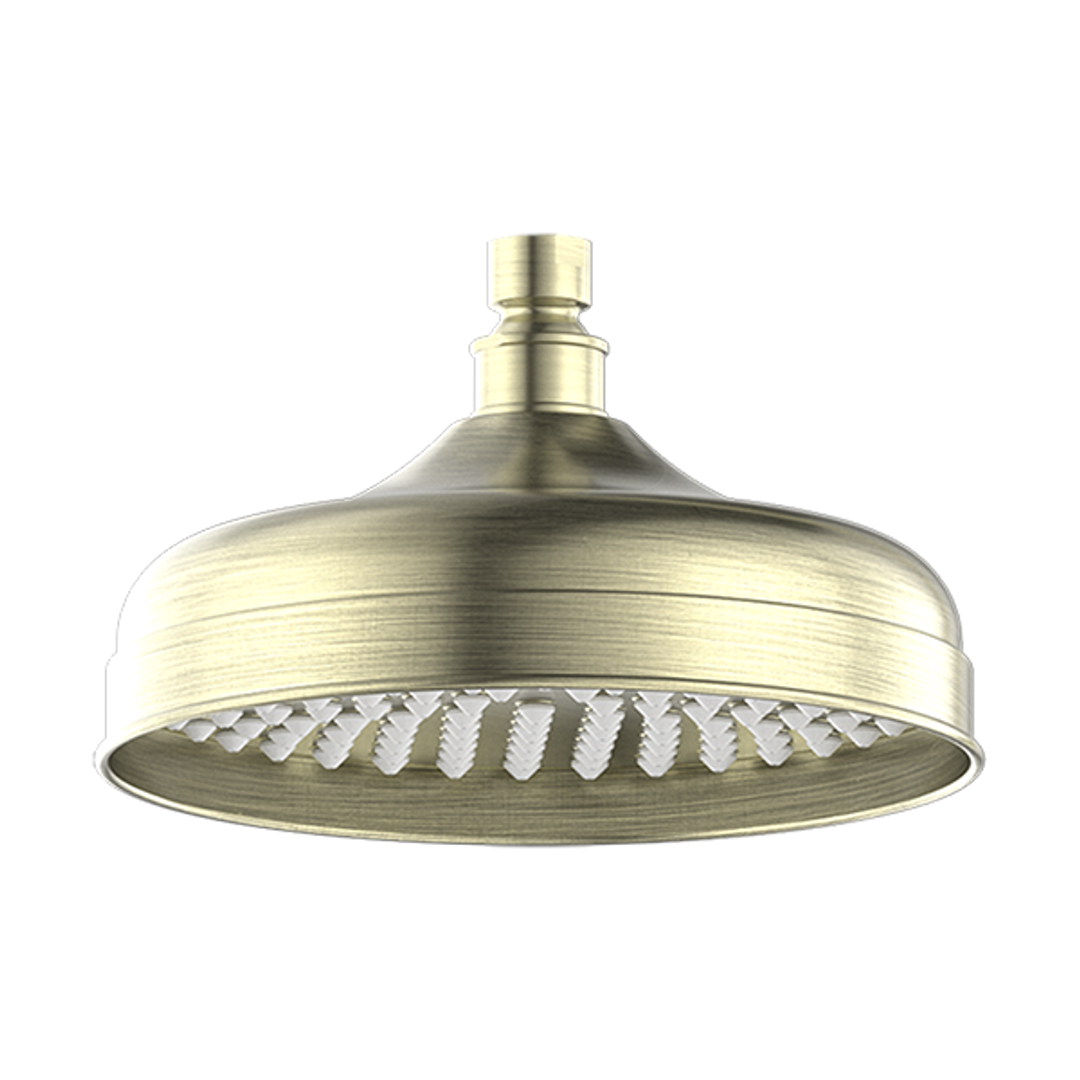 NERO YORK 200MM SHOWER HEAD AGED BRASS