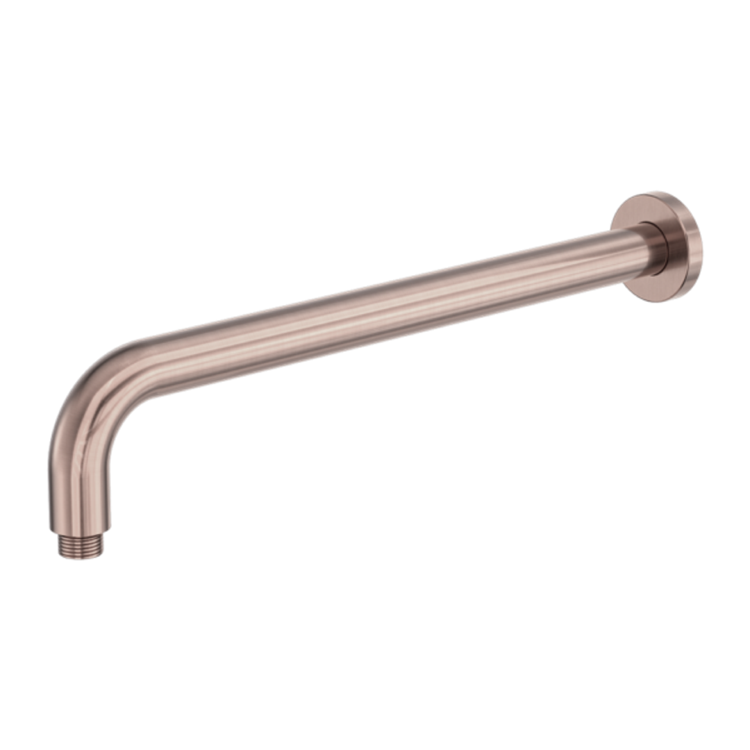 NERO ZEN Stainless Steel ROUND SHOWER ARM 400MM LENGTH BRUSHED BRONZE