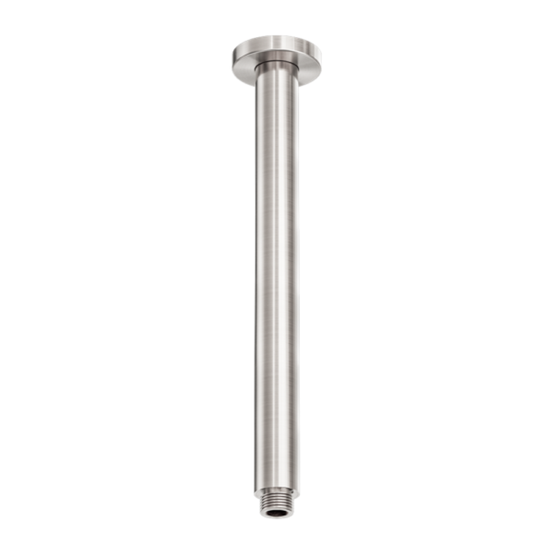 NERO ZEN Stainless Steel ROUND CEILING ARM 300MM LENGTH BRUSHED NICKEL