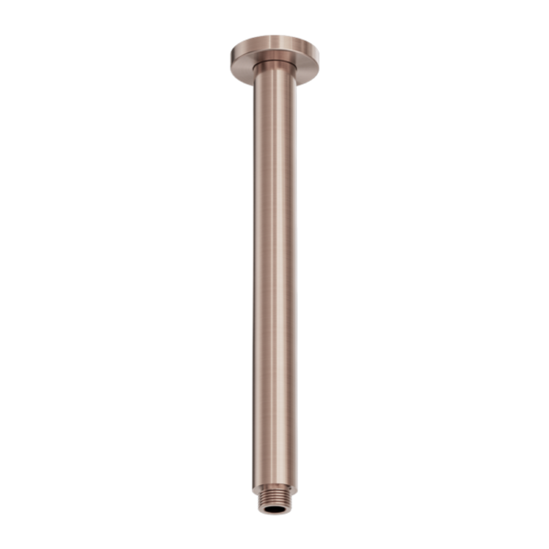 NERO ZEN Stainless Steel ROUND CEILING ARM 300MM LENGTH BRUSHED BRONZE