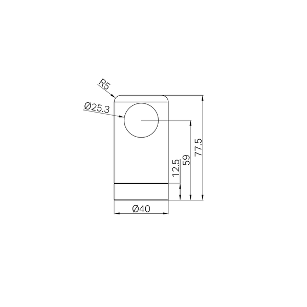 Nero Mecca Care Make Your Own 25Mm Grab Rail End Bracket Matte Black