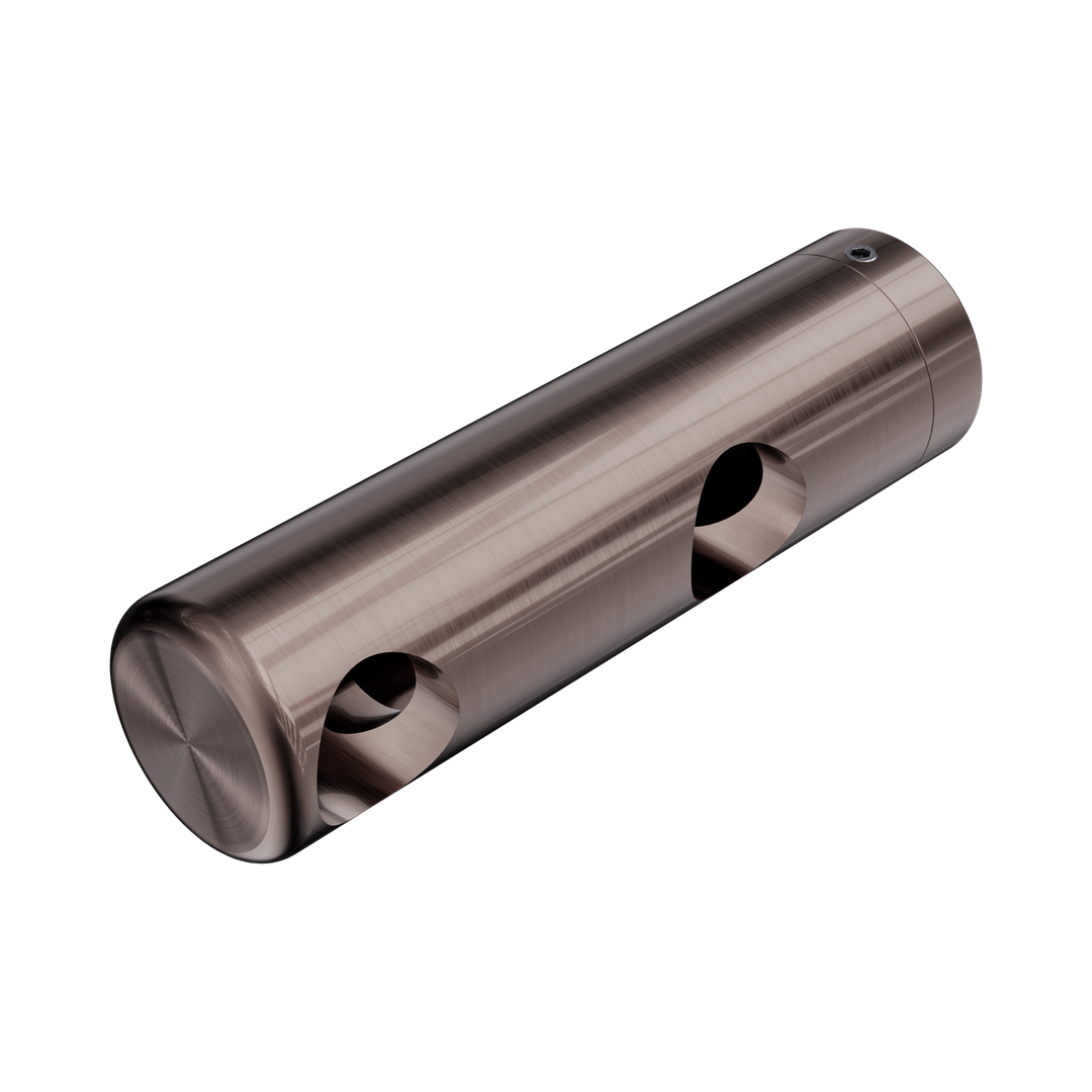 Nero Mecca Care Make Your Own 25Mm Grab Rail Double Towel Bracket Left Brushed Bronze