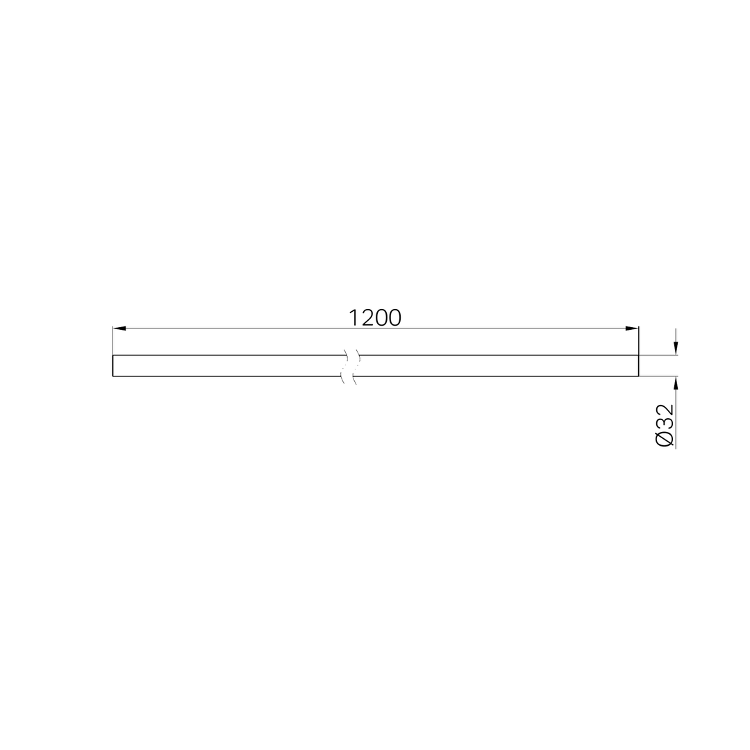 Nero Mecca Care Make Your Own 32Mm Diameter Grab Or Hand Rail 1200Mm Length Brushed Gold