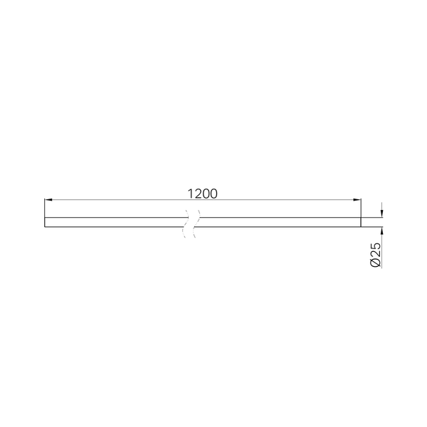 Nero Mecca Care Make Your Own 25Mm Diameter Grab Rail 1200Mm Length Brushed Bronze