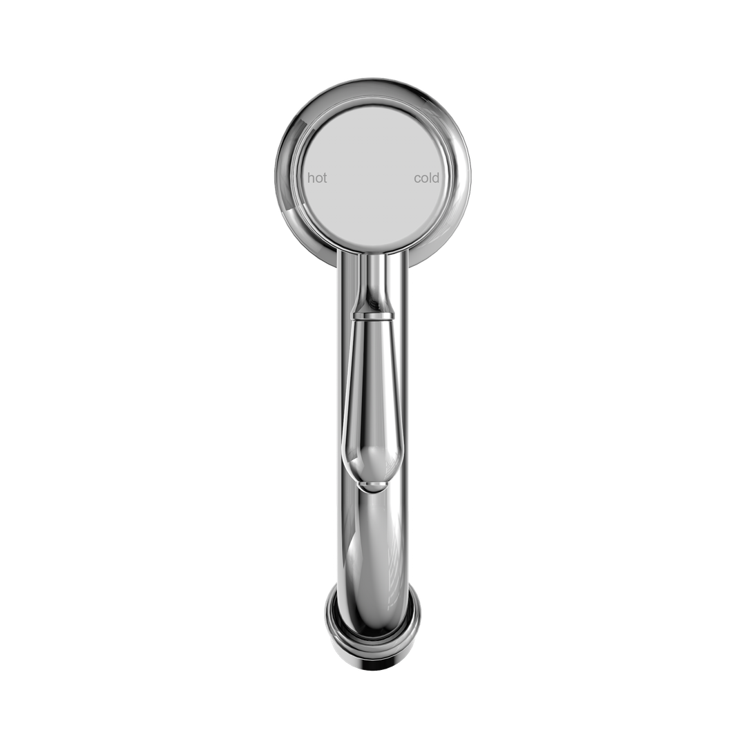 Nero York Straight Basin Mixer With Metal Lever Chrome