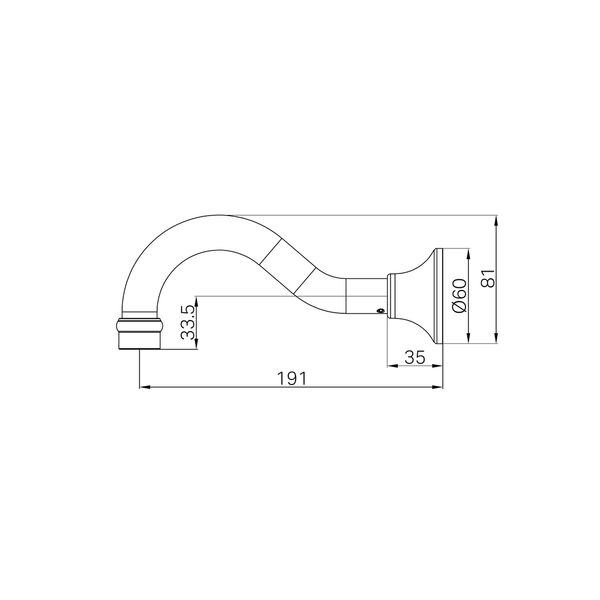 NERO YORK BASIN/BATH SPOUT ONLY MATTE BLACK