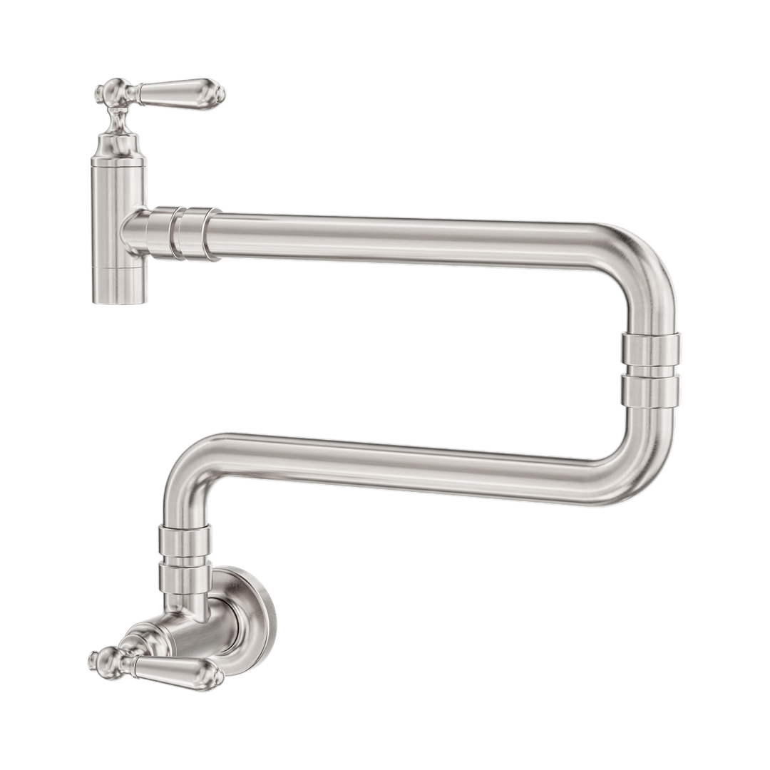 Nero York Wall Mounted Pot Filler Brushed Nickel