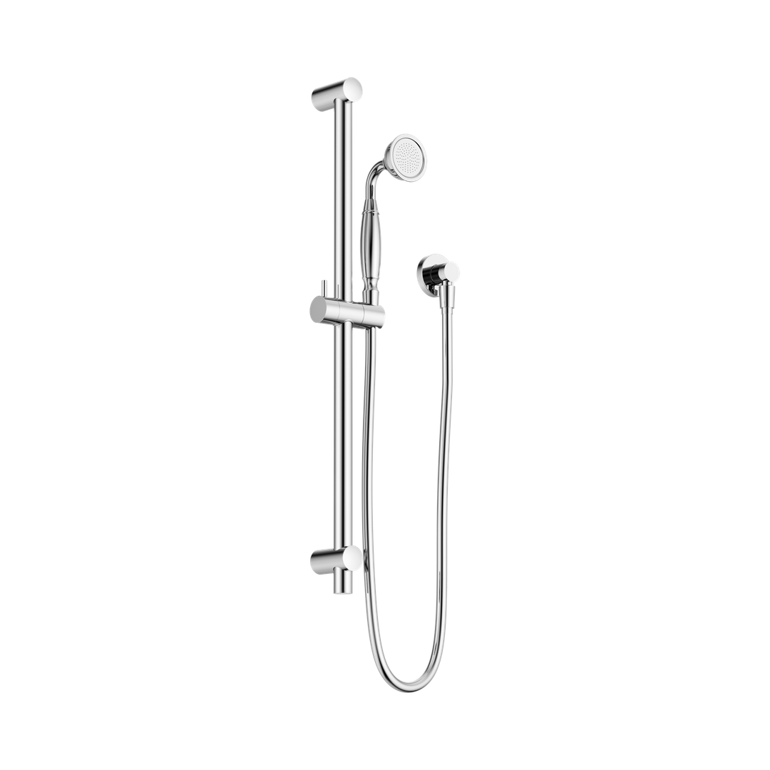 York Nero Shower Rail With Metal Hand Nero Shower - Chrome