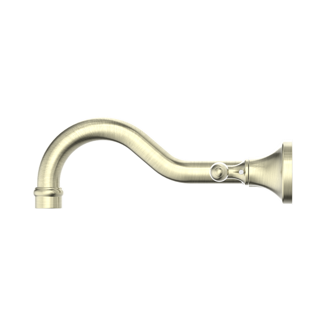 Nero York Wall Basin Set With Metal Lever Aged Brass