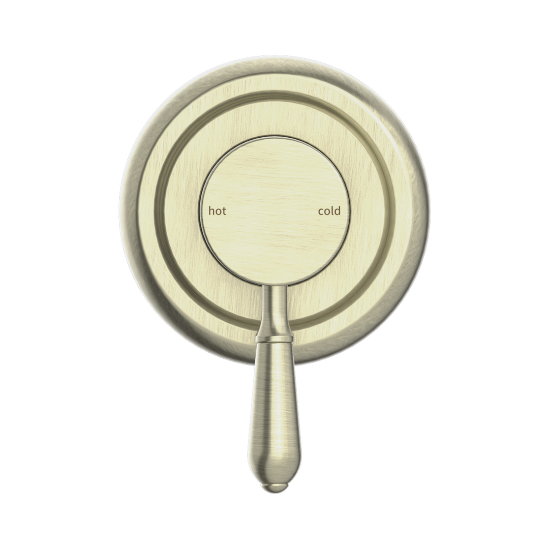 Nero York Shower Mixer With Metal Lever Aged Brass