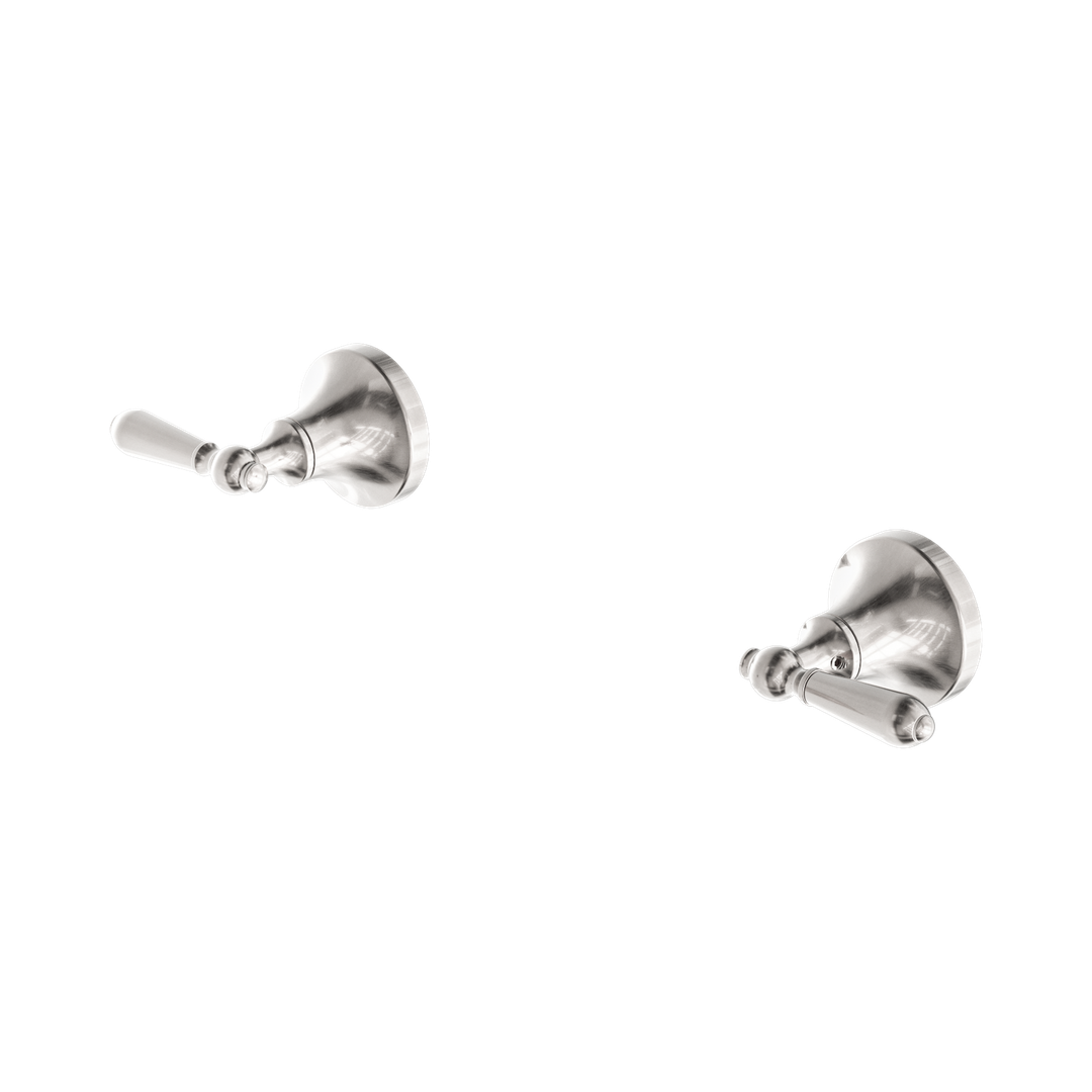 Nero York Wall Top Assemblies With Metal Lever Brushed Nickel