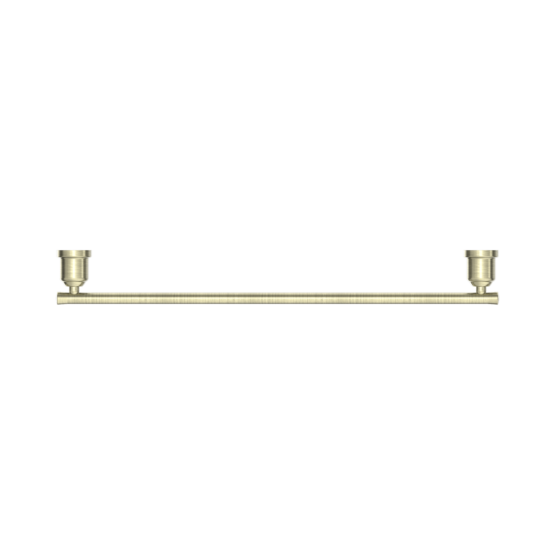 Nero York Single Towel Rail 600Mm Aged Brass
