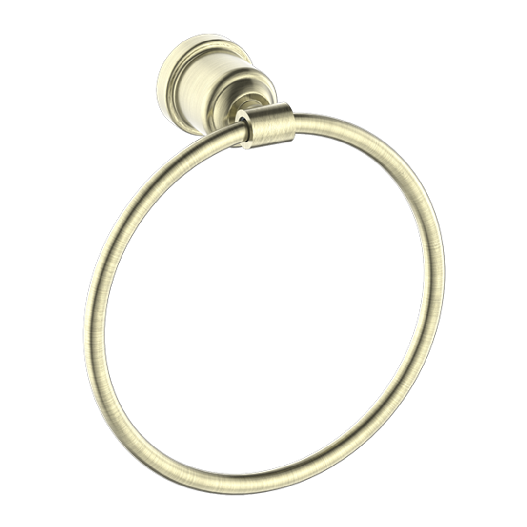 Nero York Towel Ring Aged Brass