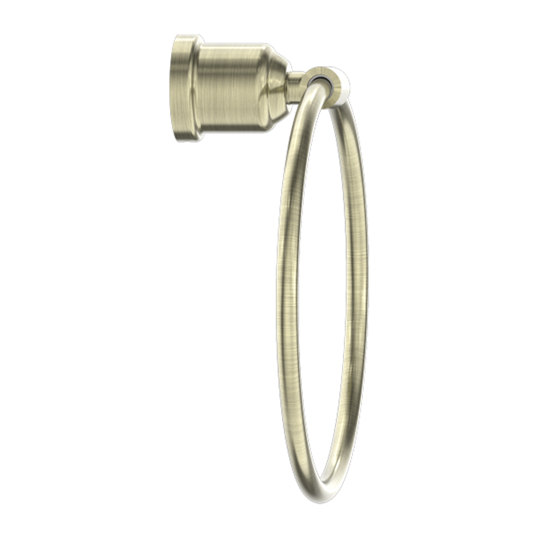 Nero York Towel Ring Aged Brass