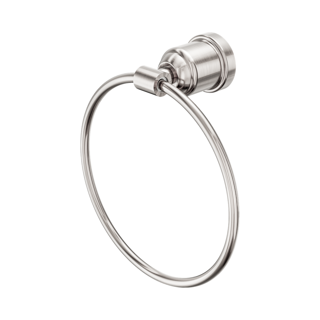 Nero York Towel Ring Brushed Nickel