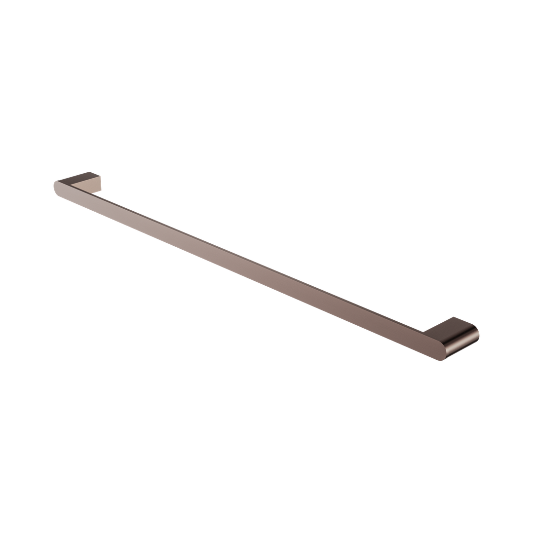 Nero Bianca Single Towel Rail 800Mm Brushed Bronze