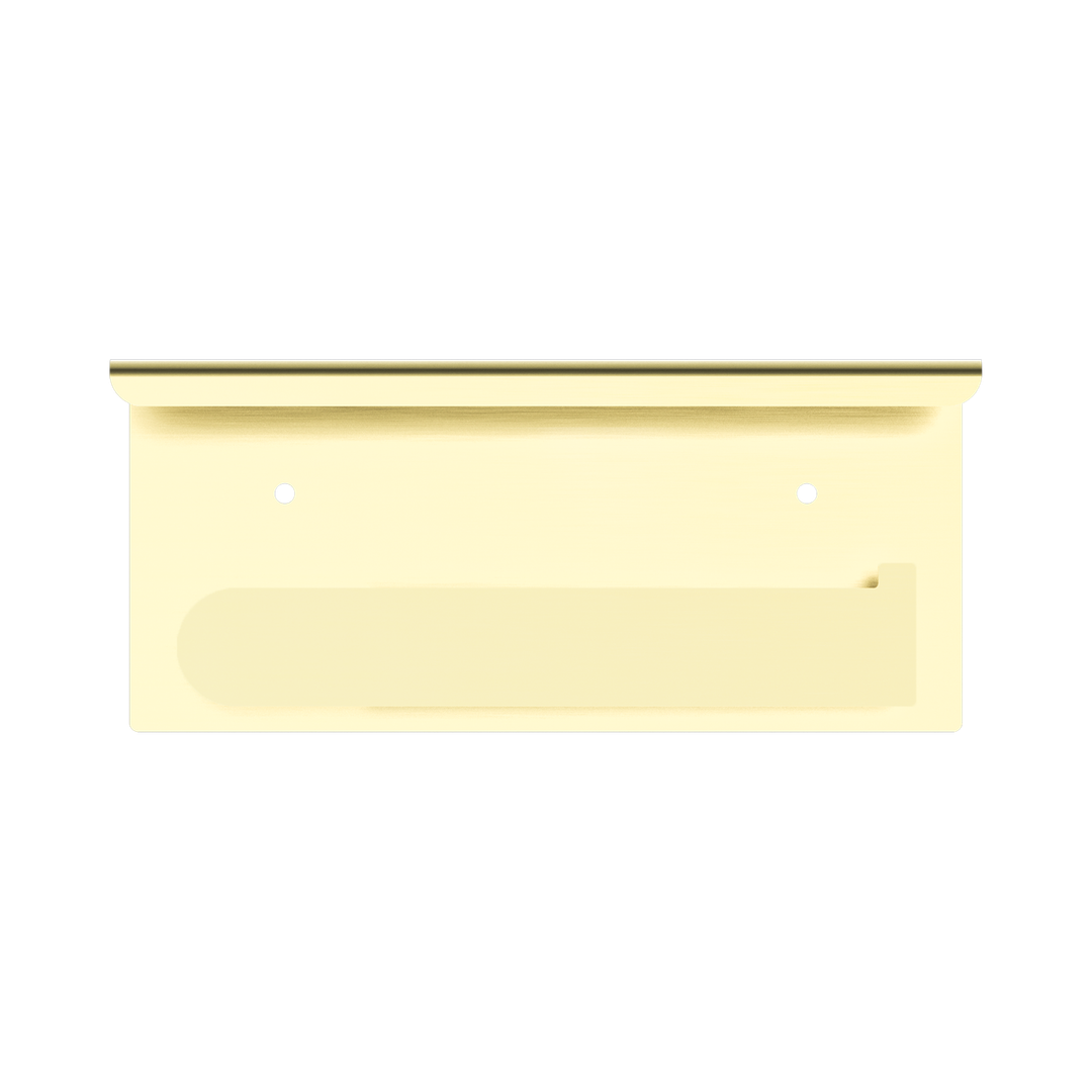 Nero Bianca Toilet Roll Holder With Phone Shelf Brushed Gold