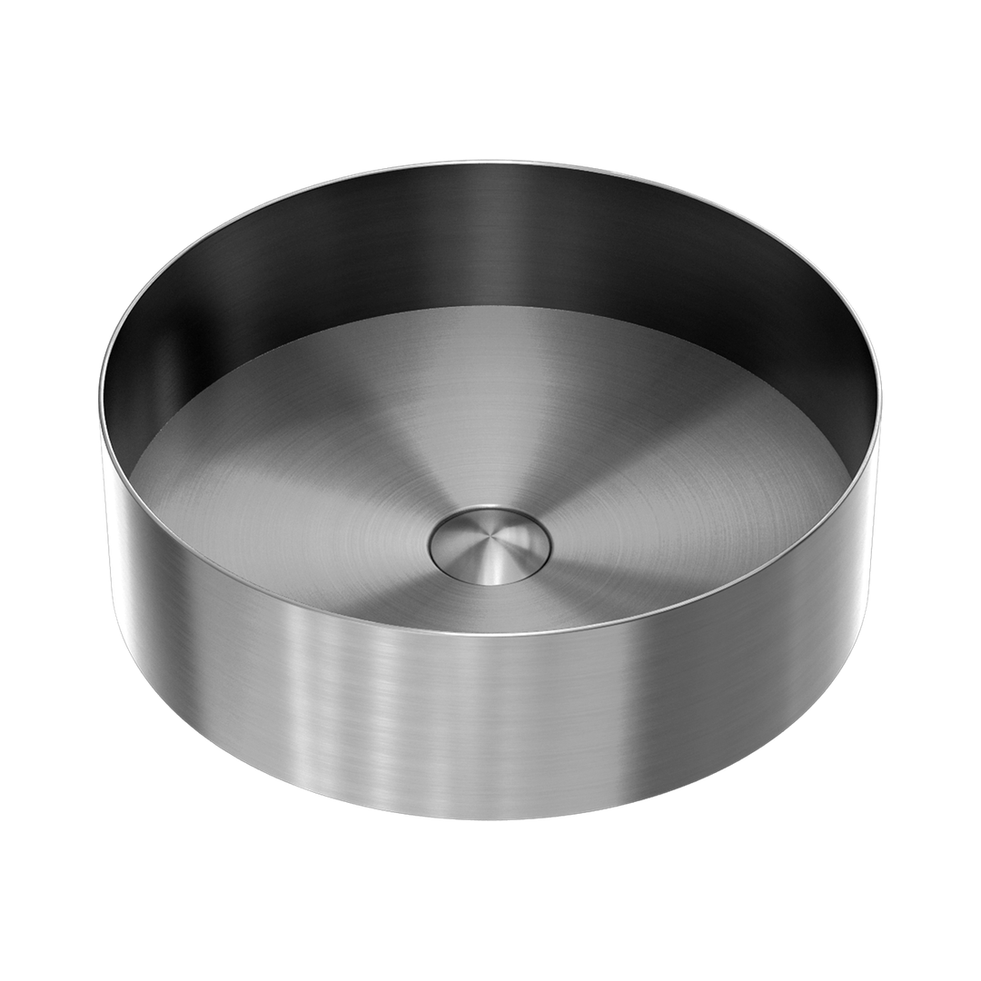 Nero Opal Round 400Mm Stainless Steel Basin Graphite