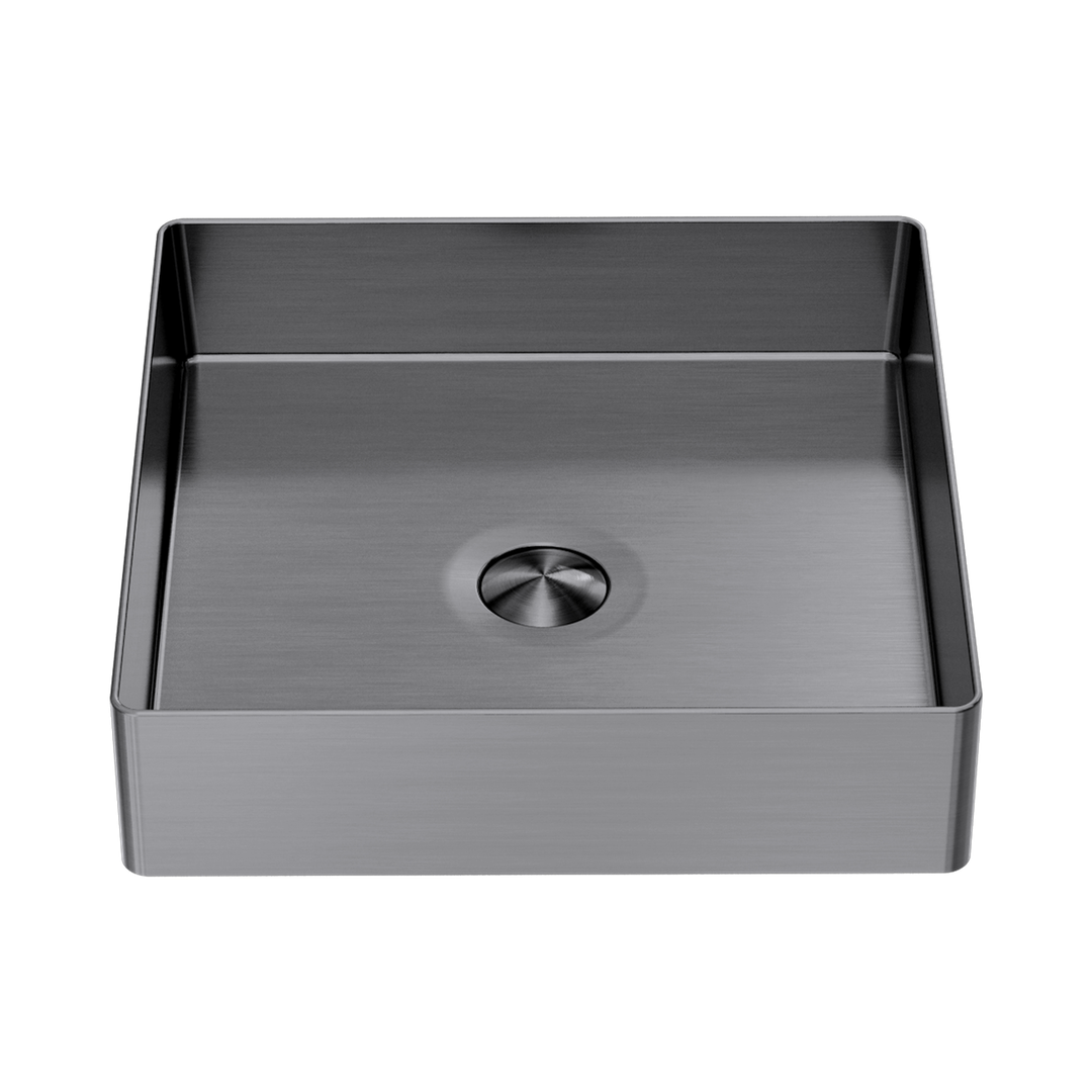Nero Opal Square 400Mm Stainless Steel Basin Graphite