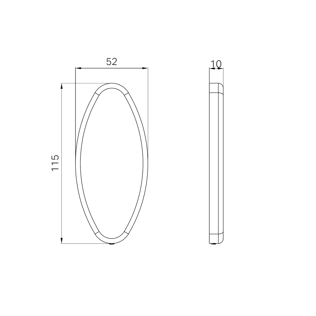 Nero Backrest Removable Wall Cover Plate Gun Metal