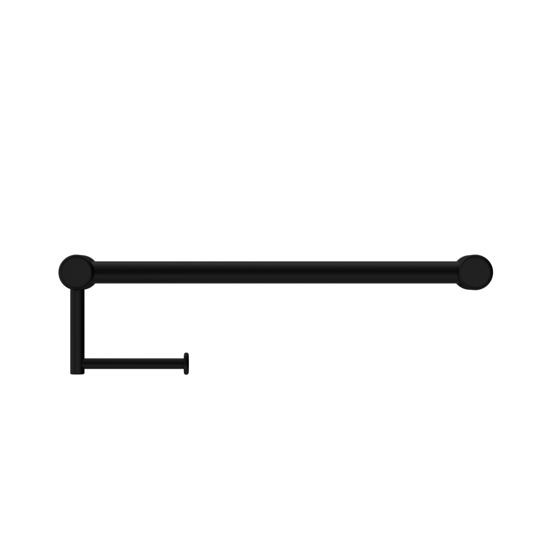 Nero Mecca Care 25Mm Toilet Roll Rail 450Mm Matte Black