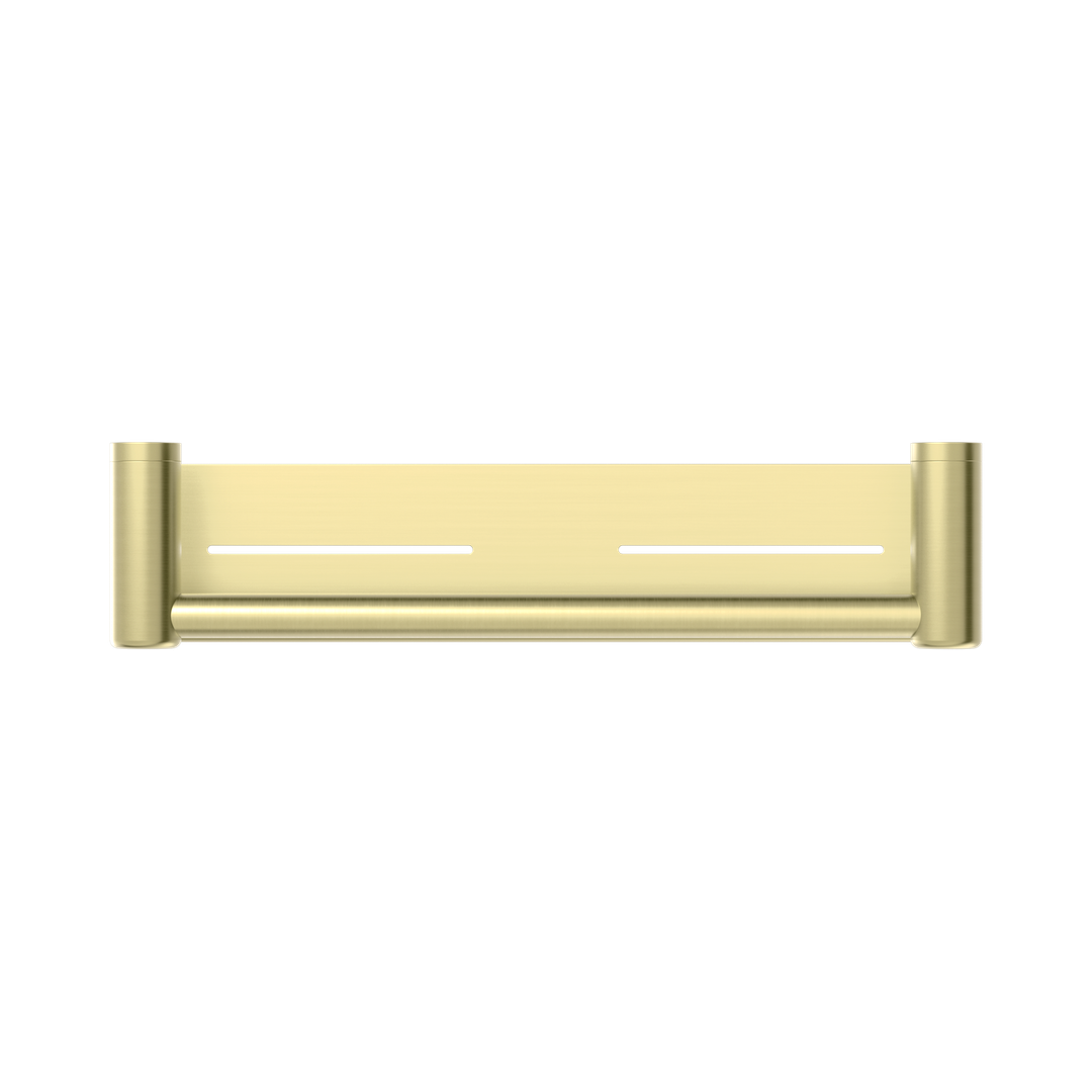 Nero Mecca Care 25mm Grab Rail With Shelf 450mm Brushed Gold