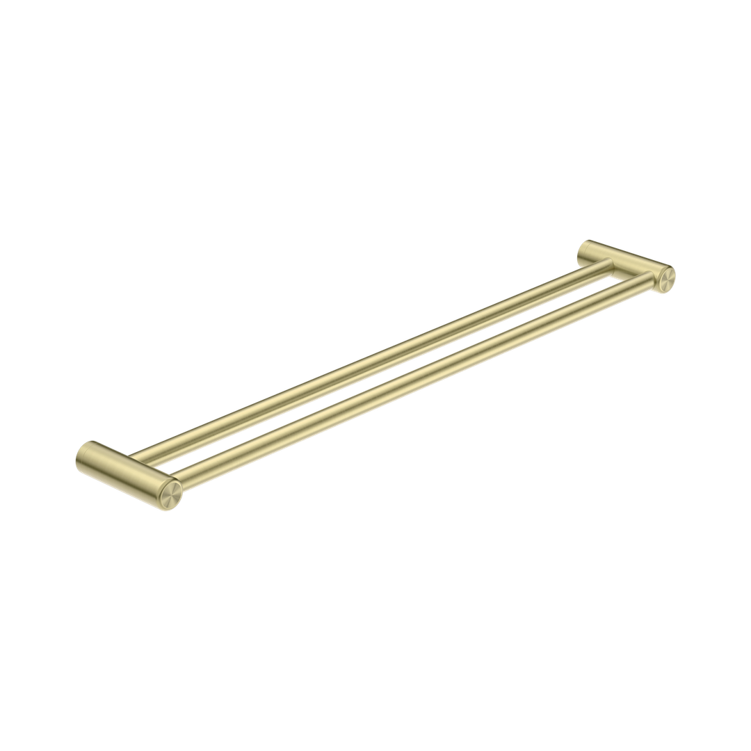 Nero Mecca Care 25Mm Double Towel Grab Rail 900Mm Brushed Gold