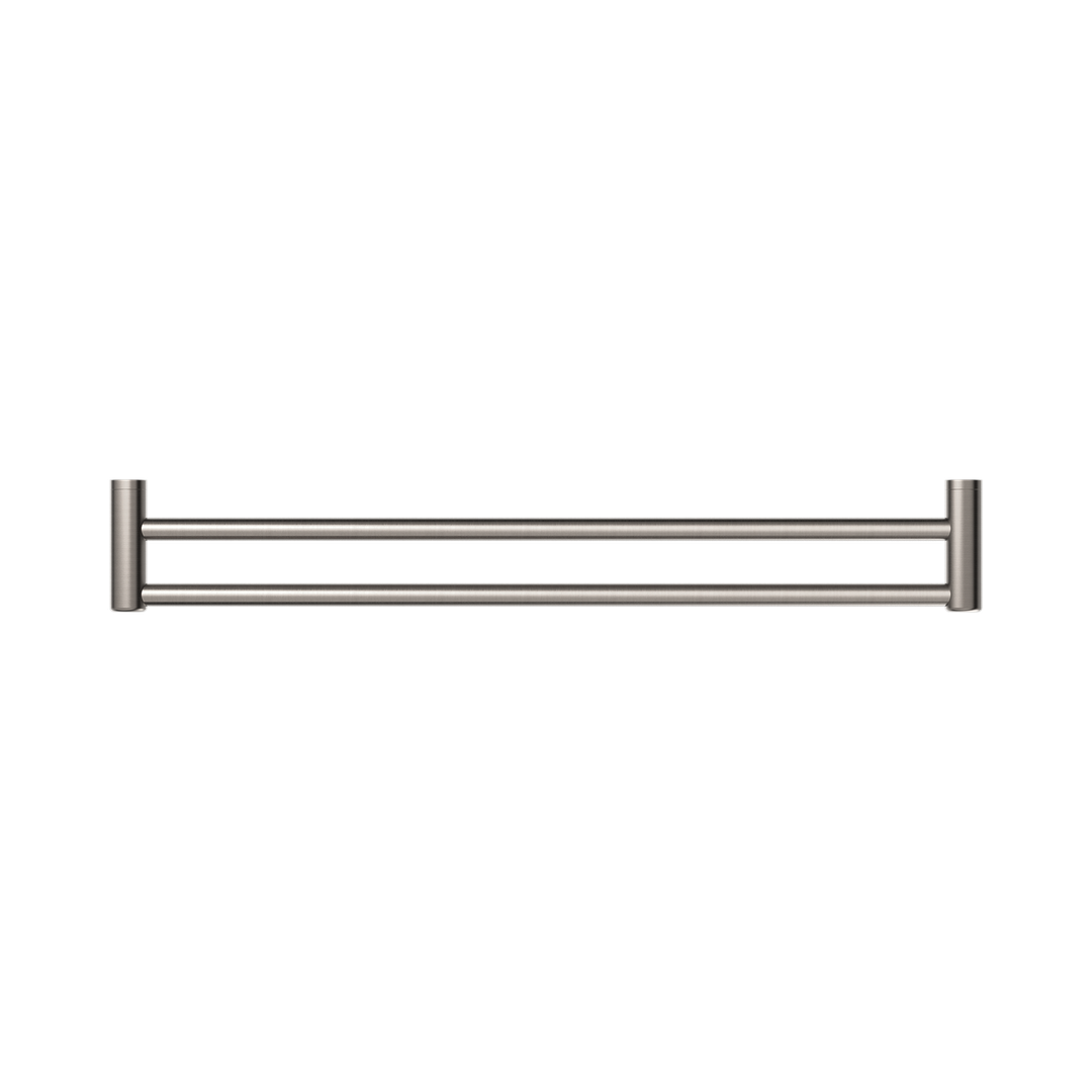 Nero Mecca Care 25Mm Double Towel Grab Rail 900Mm Brushed Nickel