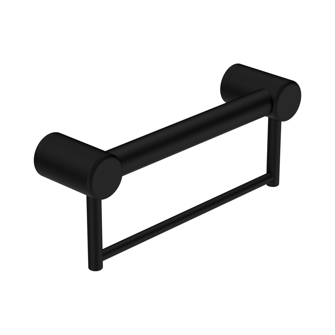 Nero Mecca Care 32Mm Grab Rail With Towel Holder 300Mm Matte Black