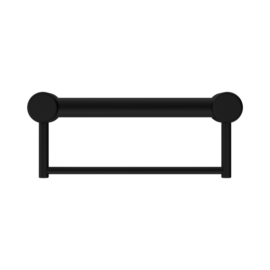 Nero Mecca Care 32Mm Grab Rail With Towel Holder 300Mm Matte Black